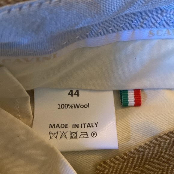 Scavini trousers in wool herringbone tweed. - Picture 3 of 7